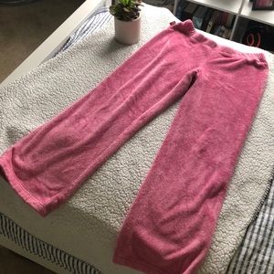 North face pink winter fur sweats